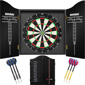 Winmau - Blade 360 Triple Core Dartboard & Pro-Line Cabinet Ready to Play Bundle -