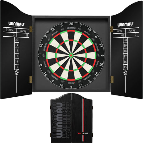 Winmau - Blade 360 Triple Core Dartboard & Pro-Line Cabinet Bundle -
