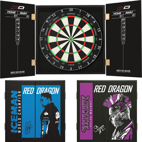 Winmau - Blade 360 Triple Core Dartboard & Player Edition Cabinet Bundle -