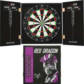 Winmau - Blade 360 Triple Core Dartboard & Player Edition Cabinet Bundle - Peter Wright
