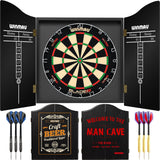 Winmau - Blade 6 Dual Core Dartboard & Cabinet Ready to Play Bundle -