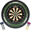 Winmau - Blade 6 Dual Core Dartboard & Advance Surround Ready to Play Bundle - Black & Green