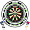 Winmau - Blade 6 Dual Core Dartboard & Advance Surround Ready to Play Bundle - White & Green