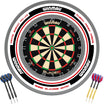 Winmau - Blade 6 Dual Core Dartboard & Advance Surround Ready to Play Bundle - White & Red