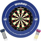 Winmau - Blade 6 Triple Core Dartboard & Surround Ready to Play Bundle - Blue