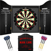 Winmau - Blade 6 Triple Core Dartboard & Cabinet Ready to Play Bundle - Man Cave