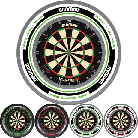 Winmau - Blade 6 Triple Core Dartboard & Advance Surround Bundle -