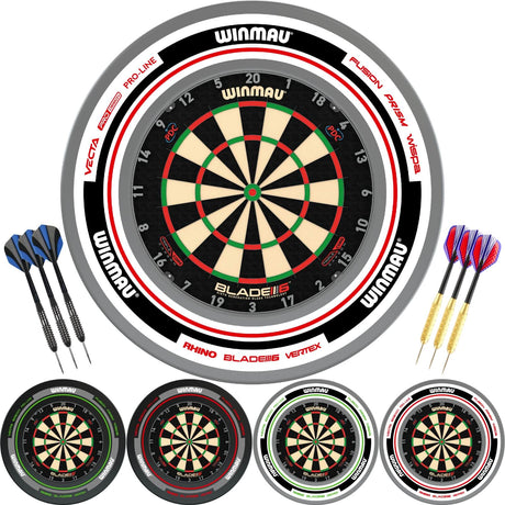 Winmau - Blade 6 Triple Core Dartboard & Advance Surround Ready to Play Bundle -