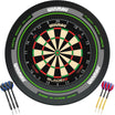 Winmau - Blade 6 Triple Core Dartboard & Advance Surround Ready to Play Bundle - Black & Green