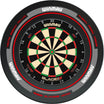 Winmau - Blade 6 Triple Core Dartboard & Advance Surround Bundle - Black & Red