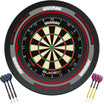 Winmau - Blade 6 Triple Core Dartboard & Advance Surround Ready to Play Bundle - Black & Red