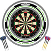 Winmau - Blade 6 Triple Core Dartboard & Advance Surround Ready to Play Bundle - White & Green