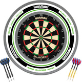 Winmau - Blade 6 Triple Core Dartboard & Advance Surround Ready to Play Bundle - White & Green