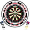Winmau - Blade 6 Triple Core Dartboard & Advance Surround Ready to Play Bundle - White & Red