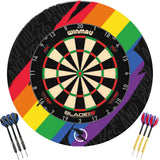 Winmau - Blade 6 Triple Core Dartboard & Pride Surround Ready to Play Bundle -
