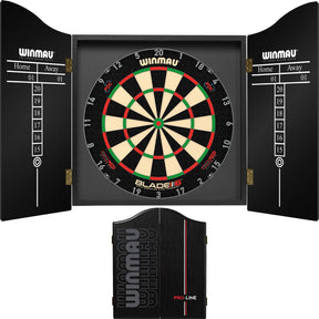 Winmau - Blade 6 Triple Core Dartboard & Pro-Line Cabinet Bundle -