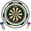 Winmau - Blade 6 Dartboard & Advance Surround Ready to Play Bundle - White & Green