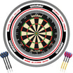Winmau - Blade 6 Dartboard & Advance Surround Ready to Play Bundle - White & Red