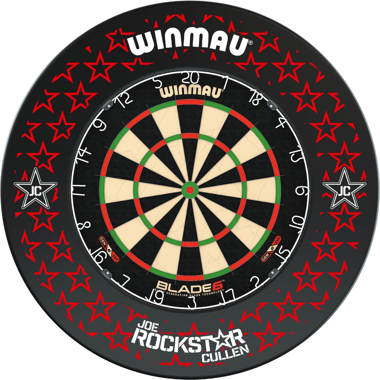 Winmau - Blade 6 Dartboard & Joe Cullen Surround Bundle -