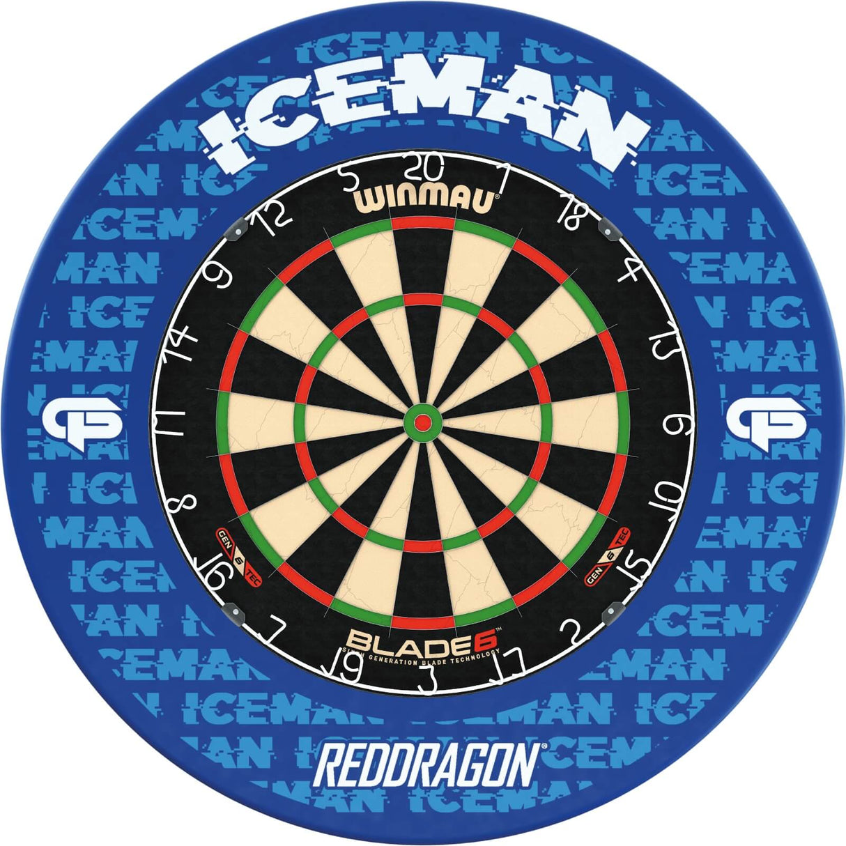 Winmau - Blade 6 Dartboard & Player Edition Surround Bundle - Gerwyn Price