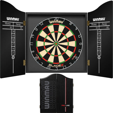 Winmau - Blade 6 Dartboard & Pro-Line Cabinet Bundle -