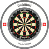 Winmau - Blade 6 Dartboard & Surround Bundle - Pro-Line 1.0 White