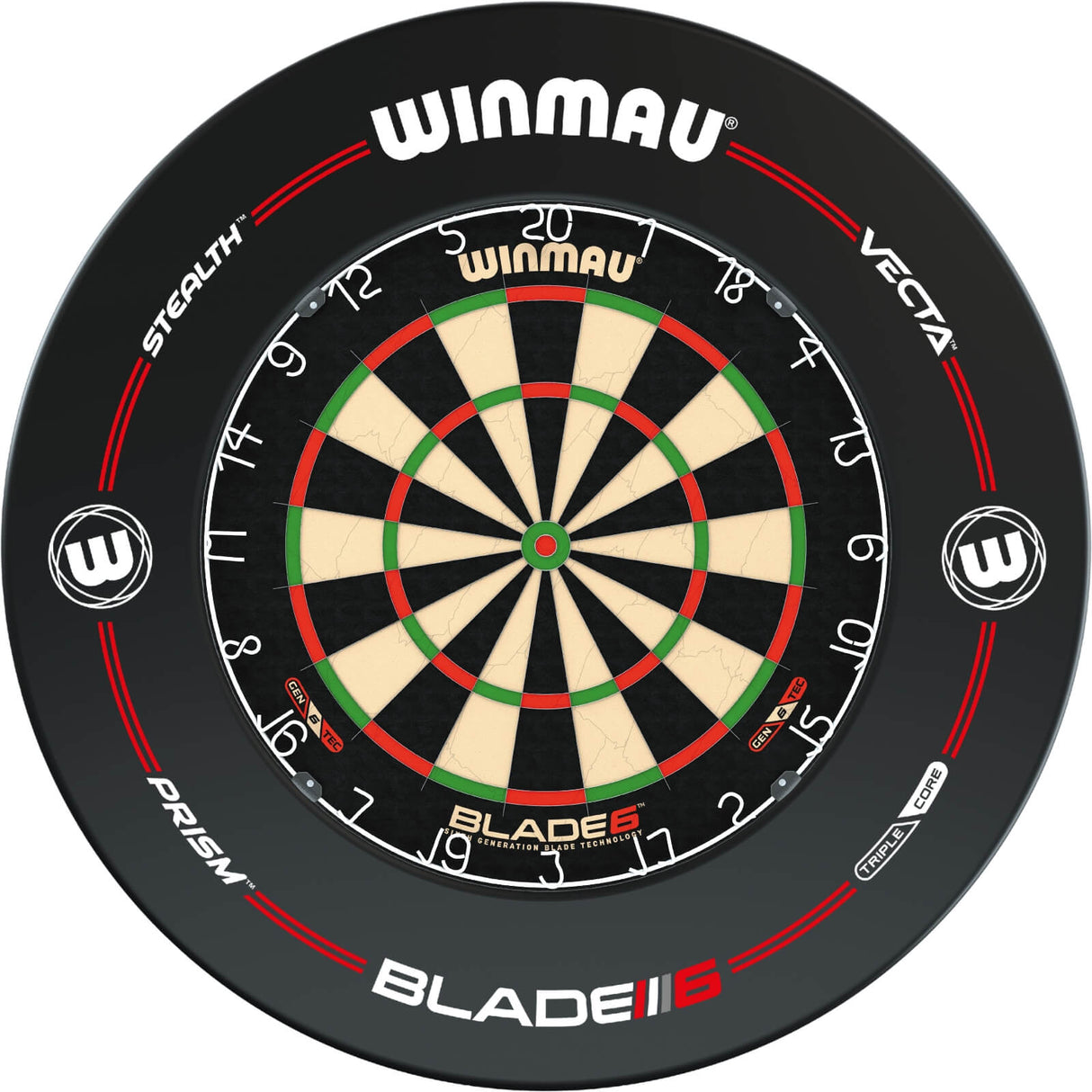 Winmau - Blade 6 Dartboard & Surround Bundle - Pro-Line