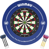 Winmau - Blade X Dartboard & Surround Ready to Play Bundle - Blue