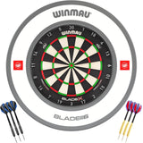 Winmau - Blade X Dartboard & Surround Ready to Play Bundle - Pro-Line 1.0 White