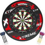 Winmau - Blade X Dartboard & Surround Ready to Play Bundle - Xtreme Red