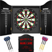 Winmau - Blade X Dartboard & Cabinet Ready to Play Bundle - Man Cave