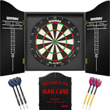 Winmau - Blade X Dartboard & Cabinet Ready to Play Bundle - Man Cave