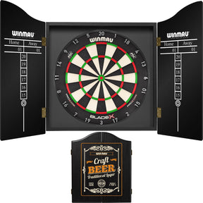 Winmau - Blade X Dartboard & Cabinet Bundle - Craft Beer