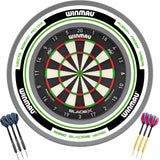 Winmau - Blade X Dartboard & Advance Surround Ready to Play Bundle - White & Green