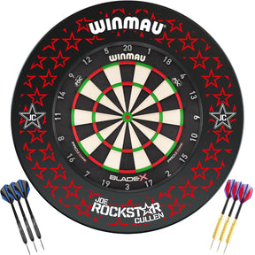 Winmau - Blade X Dartboard & Joe Cullen Surround Ready to Play Bundle -