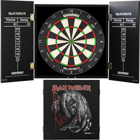 Winmau - Blade X Dartboard & Iron Maiden Cabinet Bundle - Killers