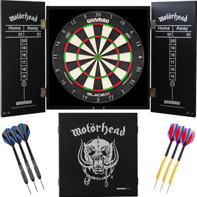 Winmau - Blade X Dartboard & Motörhead Cabinet Ready to Play Bundle - War Pig