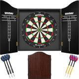 Winmau - Blade X Dartboard & Cabinet Ready to Play Bundle - Rosewood