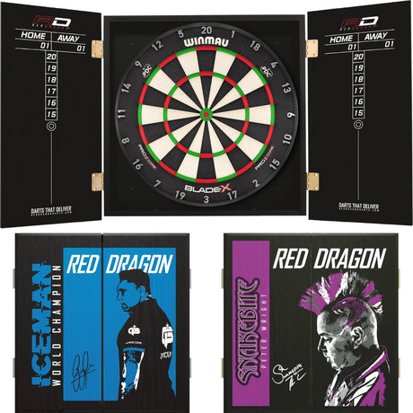 Winmau - Blade X Dartboard & Player Edition Cabinet Bundle -