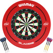 Winmau - Blade 360 Triple Core Dartboard & Surround Ready to Play Bundle - Red PDC
