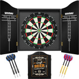 Winmau - Blade 360 Triple Core Dartboard & Cabinet Ready to Play Bundle - Craft Beer
