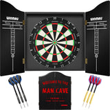 Winmau - Blade 360 Triple Core Dartboard & Cabinet Ready to Play Bundle - Man Cave