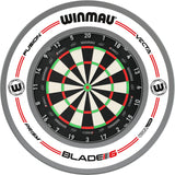 Winmau - Blade 360 Triple Core Dartboard & Surround Bundle - Pro-Line White