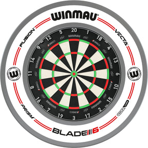 Winmau - Blade 360 Triple Core Dartboard & Surround Bundle - Pro-Line White