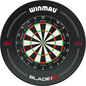 Winmau - Blade 360 Triple Core Dartboard & Surround Bundle - Black PDC