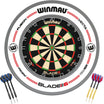 Winmau - Blade 6 Dartboard & Surround Ready to Play Bundle - Pro-Line White