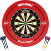 Winmau - Blade 6 Dartboard & Surround Ready to Play Bundle - Red PDC