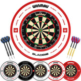 Winmau - Blade 6 Dual Core Dartboard & Surround Ready to Play Bundle -