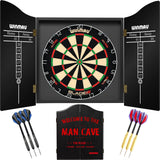 Winmau - Blade 6 Dual Core Dartboard & Cabinet Ready to Play Bundle - Man Cave