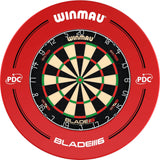 Winmau - Blade 6 Dual Core Dartboard & Surround Bundle - Red PDC